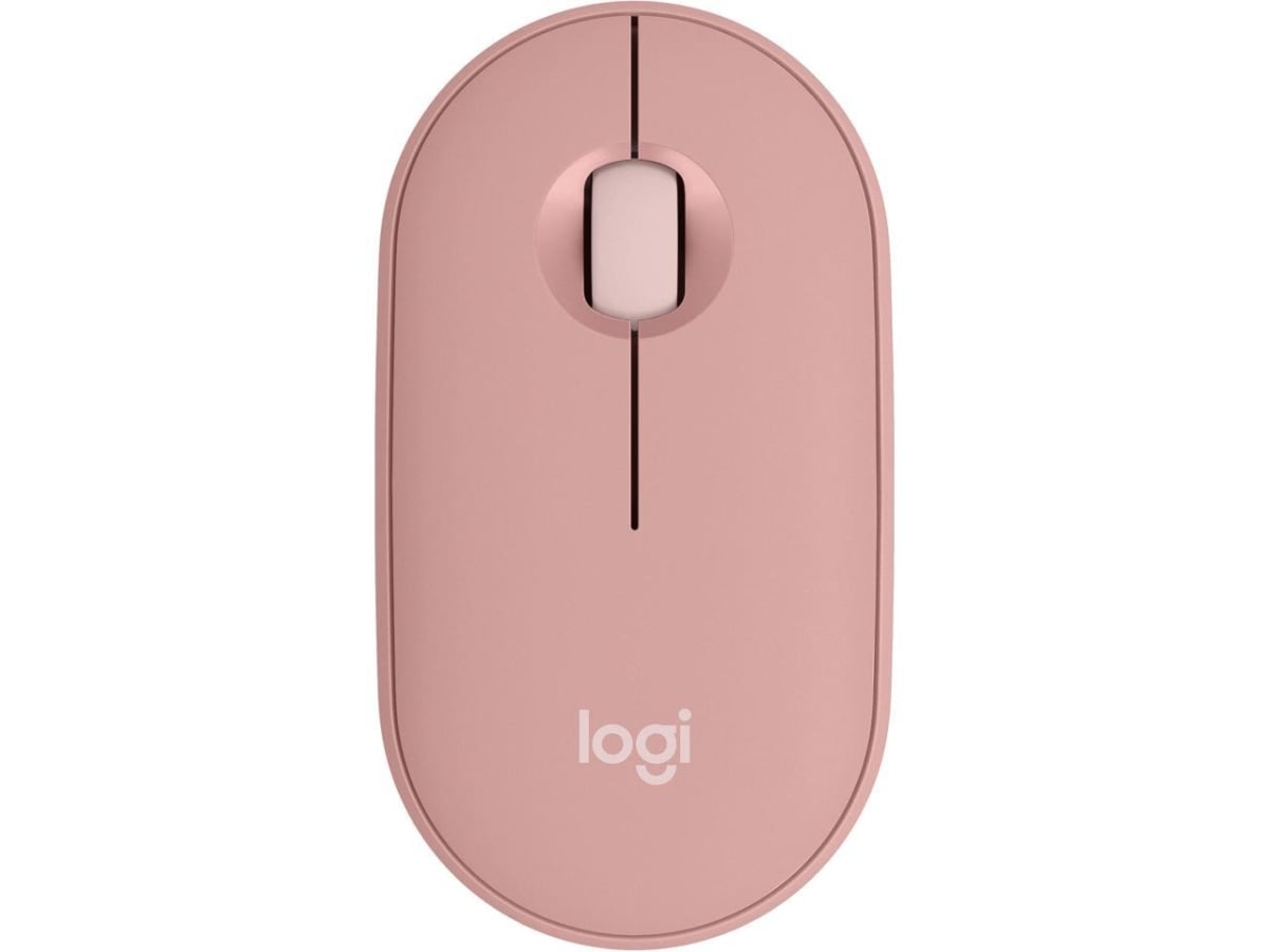 Logitech - Pebble Mouse 2 M350s Slim Lightweight Wireless Bluetooth Optical Silent Ambidextrous Mouse with Customizable Buttons - Wireless - Rose