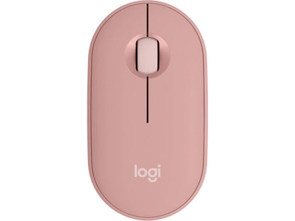 Logitech - Pebble Mouse 2 M350s Slim Lightweight Wireless Bluetooth Optical Silent Ambidextrous Mouse with Customizable Buttons - Wireless - Rose