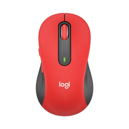 Logitech Signature M650 L Full Size Wireless Mouse - For Large Sized Hands  2-Year Battery  Silent Clicks  Customizable Side Buttons  Bluetooth  Red