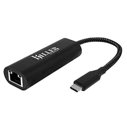 Intel Killer E3100 USB-C 3.1 to RJ-45 2.5Gbps Ethernet Adapter E3100KILLERUSB