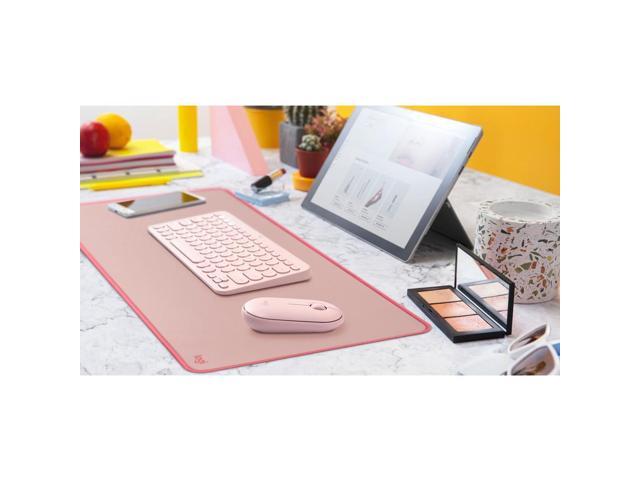 Logitech Desk Mat - Studio Series  Multifunctional Large Desk Pad  Extended Mouse Mat  Dark Rose