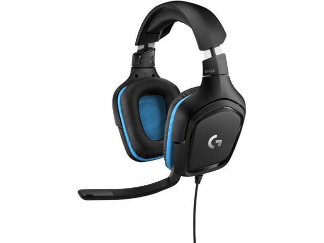 Logitech G432 Wired Gaming Headset  7.1 Surround Sound  DTS Headphone:X 2.0  50 mm Audio Drivers  USB and 3.5 mm Jack  Flip-to-Mute Mic  PC  Black