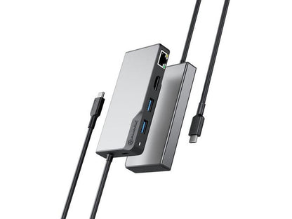 ALOGIC USB-C Fusion ALPHA 5-in-1 Hub - 1x HDMI 4K@60Hz, 2x USB-A (USB 3.0), 1x Gigabit Ethernet, 1x US - UCFUPRGEV2SGR
