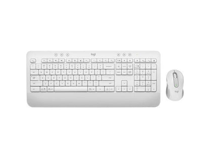 Logitech - Signature MK650 Combo for Business Full-size Wireless Keyboard and Mouse Bundle with Secure Logi Bolt Receiver - Off-White