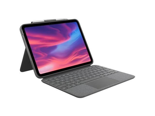 Logitech - Combo Touch Keyboard and Trackpad Case for Apple iPad -Latest Model - (10th Gen) with Detachable Backlit Keyboard - Oxford Gray