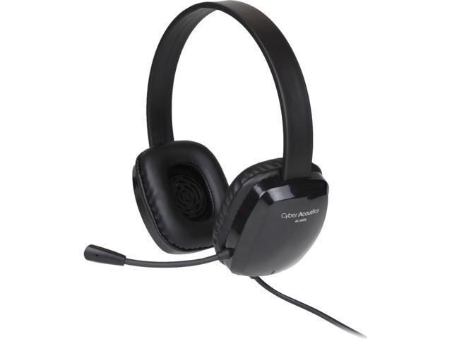 Cyber Acoustics Stereo Headset w/ Single Plug  Black