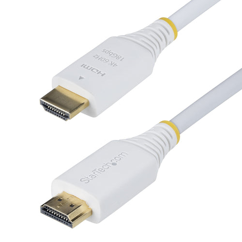 StarTech.com 10ft (3m) Premium Certified High Speed HDMI Cable, 4K 60Hz/1440p 144Hz, HDR10/HDCP 2.2/ARC, 18Gbps, UHD HDMI 2.0 Cord for TV/Monitor/Display, TPE Jacket, White