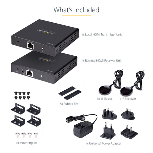 StarTech.com 4K70IC-EXTEND-HDMI AV extender AV transmitter & receiver Black