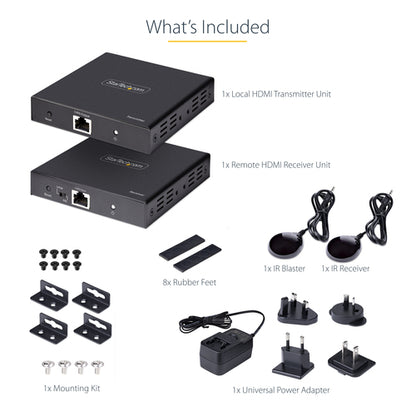 StarTech.com 4K70IC-EXTEND-HDMI AV extender AV transmitter & receiver Black