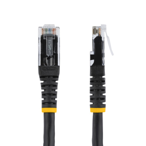 StarTech.com 100ft CAT6 Ethernet Cable - Black CAT 6 Gigabit Ethernet Wire -250MHz 100W PoE RJ45 UTP Molded Network/Patch Cord w/Strain Relief/ Individually Tested