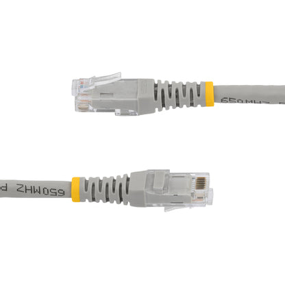 StarTech.com 15ft CAT6 Ethernet Cable - Gray CAT 6 Gigabit Ethernet Wire -250MHz 100W PoE RJ45 UTP Molded Network/Patch Cord w/Strain Relief/ Individually Tested