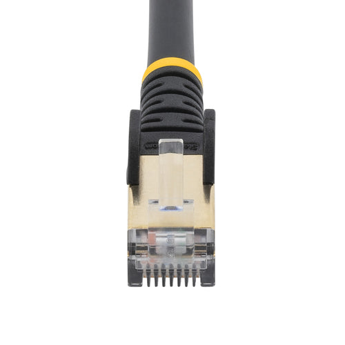 StarTech.com 35ft CAT6a Ethernet Cable - 10 Gigabit Shielded Snagless RJ45 100W PoE Patch Cord - 10GbE STP Network Cable w/Strain Relief - Black Individually Tested/Wiring is UL Certified/TIA