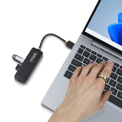 StarTech.com 4-Port USB-A Hub, 5Gbps, Bus Powered, Small Travel Mini USB Hub, Multi-Port USB 3.0 Splitter, Portable USB Hub, Overcurrent Protection (OCP)