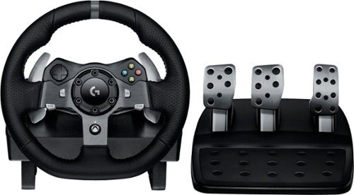 Logitech G920 Driving Force Racing Wheel and Floor Pedals  Real Force Feedback  Stainless Steel Paddle Shifters  Leather Steering Wheel Cover for Xbox Series X|S  Xbox One  PC  Mac - Black