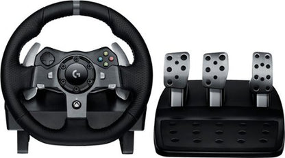 Logitech G920 Driving Force Racing Wheel and Floor Pedals  Real Force Feedback  Stainless Steel Paddle Shifters  Leather Steering Wheel Cover for Xbox Series X|S  Xbox One  PC  Mac - Black