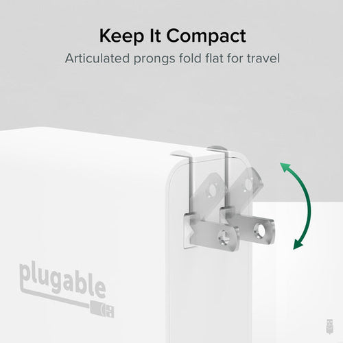 Plugable Technologies PS-EPR-140C1 mobile device charger Universal White AC Fast charging Indoor