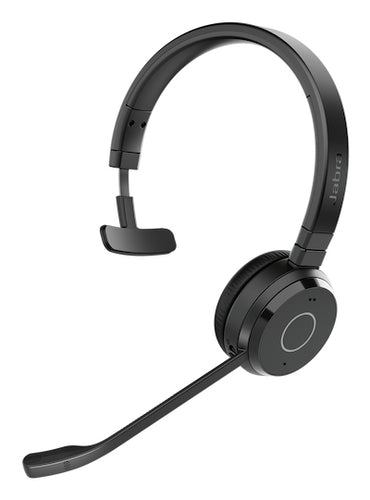 Jabra Evolve 65 TE Headset Wireless Head-band Office/Call center Bluetooth Charging stand Black