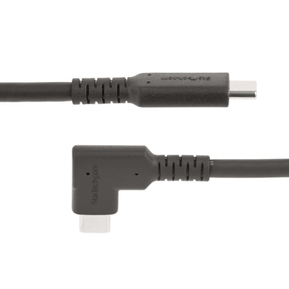 StarTech.com 3ft (1m) USB-C Cable, Right-Angled, USB 10Gbps, 100W (5A) Power Delivery, 8K 60Hz / 4K 144Hz DP Alt Mode, Rugged USB C Cord - Thunderbolt Compatible