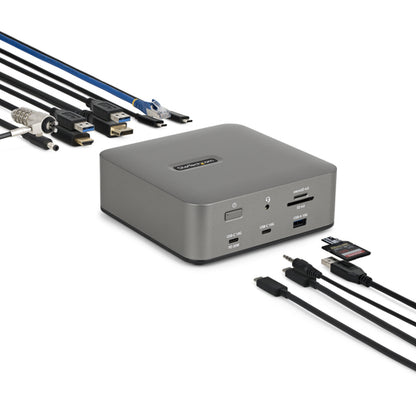 StarTech.com Thunderbolt 5/4 & USB4 Universal Dock, Multi-Display, Up to 8K 60Hz, 140W Charging, 30W PD Phone Charging, USB 10G, 2.5G LAN, 180W Adapter Included
