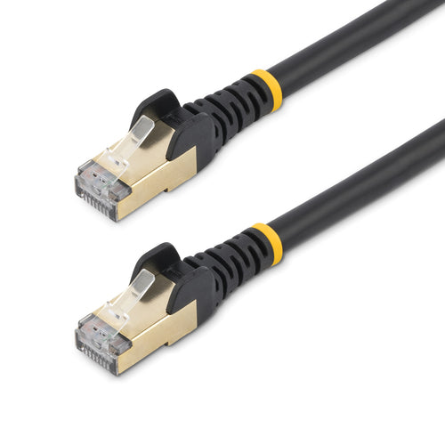 StarTech.com 1ft CAT6a Ethernet Cable - 10 Gigabit Shielded Snagless RJ45 100W PoE Patch Cord - 10GbE STP Network Cable w/Strain Relief - Black Individually Tested/Wiring is UL Certified/TIA