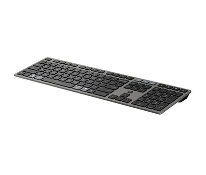 HP 725 Multi Rchrgbl WLS KB/MSE keyboard Mouse included Office RF Wireless + Bluetooth Black