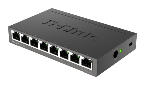D-Link DGS-108 network switch Unmanaged L2 Gigabit Ethernet (10/100/1000) Desktop Black