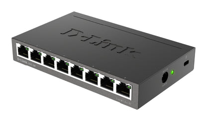 D-Link DGS-108 network switch Unmanaged L2 Gigabit Ethernet (10/100/1000) Desktop Black