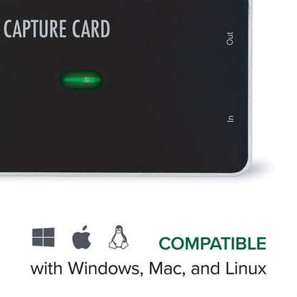 Plugable Technologies HDMI Video Capture Card, USB 3.0 or USB C, Record, Stream and Go Live with DSLR, 1080P 60FPS with HDMI Pass Through - Compatible with Windows, Mac OS, Linux, OBS Streaming