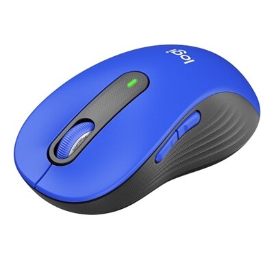 Logitech - Signature M650 L Full-size Wireless Optical Scroll Mouse with Silent Clicks - Wireless - Blue