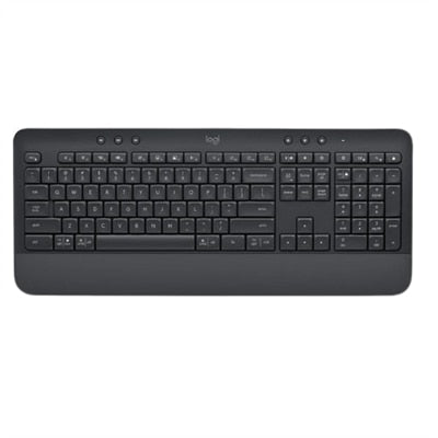 Logitech Signature K650 Comfort Full-Size Wireless Keyboard with Wrist Rest  Bluetooth and Logi Bolt USB receiver  Deep-Cushioned Keys  Numpad  Compatible with Window/Mac