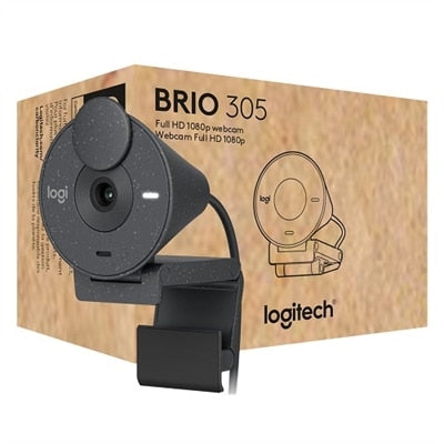 Logitech Brio 305 Full HD 1080P Webcam with Privacy Shutter  Mono Noise Reduction Mics  USB-C  Auto Light Correction  Works with Zoom  Microsoft Teams  Google Meet