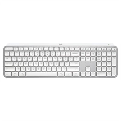 Logitech - MX Keys S Universal Full-size Wireless Scissor Keyboard for PC and Mac with Backlit keys - Pale Gray