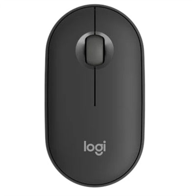 Logitech - Pebble Mouse 2 M350s Slim Lightweight Wireless Bluetooth Optical Silent Ambidextrous Mouse with Customizable Buttons - Wireless - Graphite
