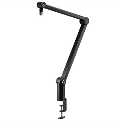 Logitech G Compass Premium Broadcast Boom Arm for Microphone  Desktop Clamp and Built-in Cable Management  Black