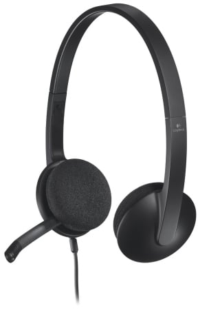 Logitech H340 USB Headset with Noise-Cancelling Mic  Black