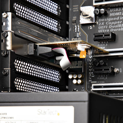 StarTech.com 2-Port PCI Express Serial Card, Dual Port PCIe to RS232 (DB9) Serial Card, 16C1050 UART, Standard or Low Profile Brackets, COM Retention, For Windows & Linux - TAA
