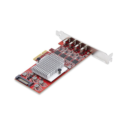 StarTech.com 4-Port USB Type-C PCIe Card, USB 3.2 10Gbps, USB-C PCI Express Expansion Card, 4x Independent USB Controllers, Windows/Linux/macOS, TAA-Compliant