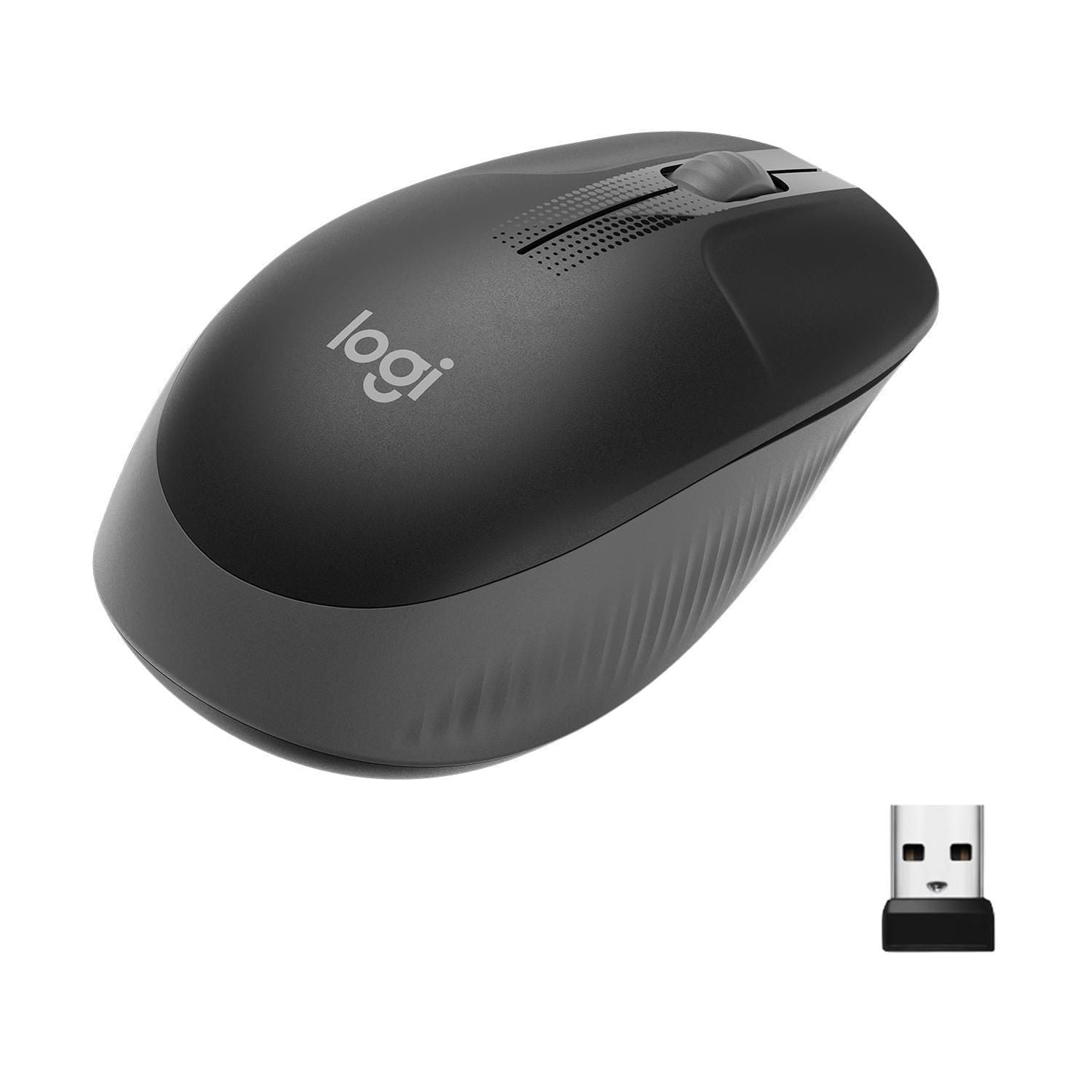 Logitech Wireless Mouse M190 - Full Size Ambidextrous Curve Design  18-Month Battery with Power Saving Mode  Charcoal