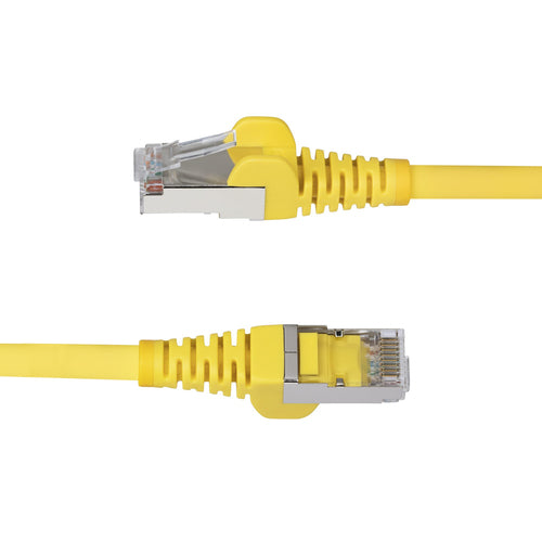 StarTech.com 1ft Yellow CAT6a Ethernet Cable, Snagless RJ45, 10GbE, 100W PoE++, S/FTP, LSZH, 27AWG Pure Bare Copper Wire, 500MHz, Shielded Network Patch Cord w/Strain Reliefs, Individually Tested/ETL Verified