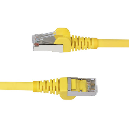 StarTech.com 1ft Yellow CAT6a Ethernet Cable, Snagless RJ45, 10GbE, 100W PoE++, S/FTP, LSZH, 27AWG Pure Bare Copper Wire, 500MHz, Shielded Network Patch Cord w/Strain Reliefs, Individually Tested/ETL Verified