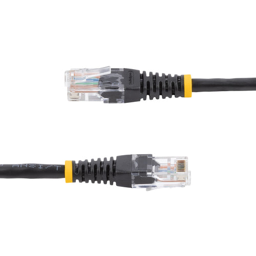 StarTech.com 50 ft Cat5e Black Molded RJ45 UTP Cat 5e Patch Cable - 50ft Patch Cord