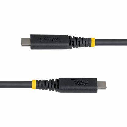 StarTech.com 50cm (1.6ft) USB4 Cable, 40Gbps, USB-IF Certified USB-C Cable, 240W PD, 8K 60Hz/4K 240Hz DP2.1 DP40, TPE Jacket, Thunderbolt 4 Compatible - Black USB-C Cord