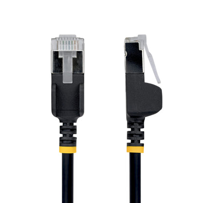 StarTech.com 7ft Black Ultra Slim Cat6A Ethernet Cable, Snagless, FTP, Pure Bare Copper Wire, 34AWG Slim RJ45 Network Patch Cord, Individually Tested
