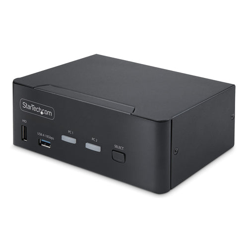 StarTech.com 2-Port Dual-Monitor DisplayPort KVM Switch, 8K 60Hz / 4K 144Hz, DP 1.4, 2x USB 10Gbps Ports, 4x USB HID Ports, Hotkey Switching, TAA Compliant