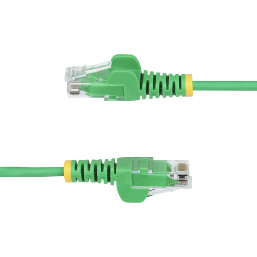 StarTech.com 1ft Green Slim CAT6 Ethernet Cable, Snagless, 100W PoE, UTP, LSZH, 28AWG Pure Bare Copper Wire, Slim RJ45 Network Patch Cord w/Strain Reliefs, Individually Tested