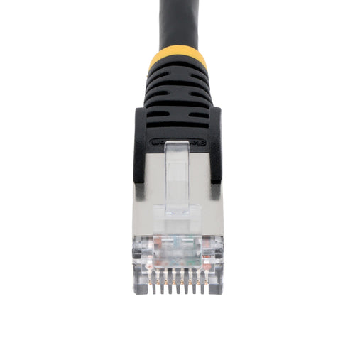 StarTech.com 20ft CAT6a Ethernet Cable - Black - Low Smoke Zero Halogen (LSZH) - 10GbE 500MHz 100W PoE++ Snagless RJ-45 w/Strain Reliefs S/FTP Network Patch Cord