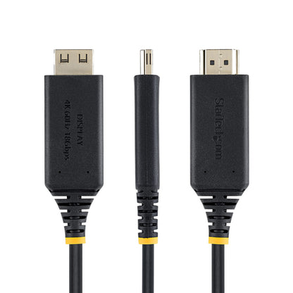 StarTech.com USB C to HDMI Adapter Cable 15ft, Gripping HDMI Connector, 4K 60Hz, Thunderbolt Compatible, HDR, Uni-Directional Cord for MacBook, Dell, HP, Lenovo