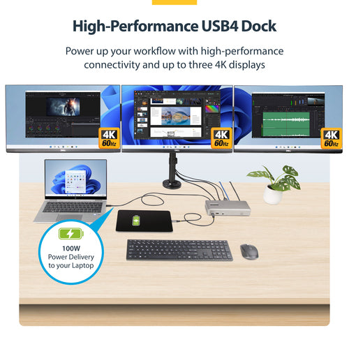 StarTech.com TRIPLE-MONITOR USB4 DOCK -