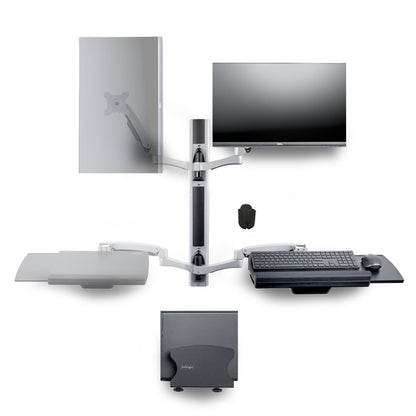 StarTech.com Wall Mount Workstation, VESA Mount For 32" Monitor (22lb/10kg), Fully Articulating Monitor Mount & Keyboard Tray - TAA