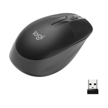 Logitech Wireless Mouse M190 - Full Size Ambidextrous Curve Design  18-Month Battery with Power Saving Mode  Charcoal